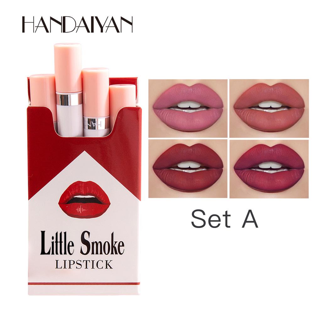 4PCS Matte Velvet Cigarette Lipstick Set